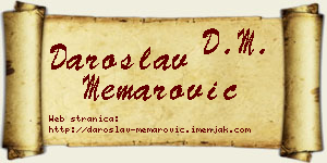 Daroslav Memarović vizit kartica